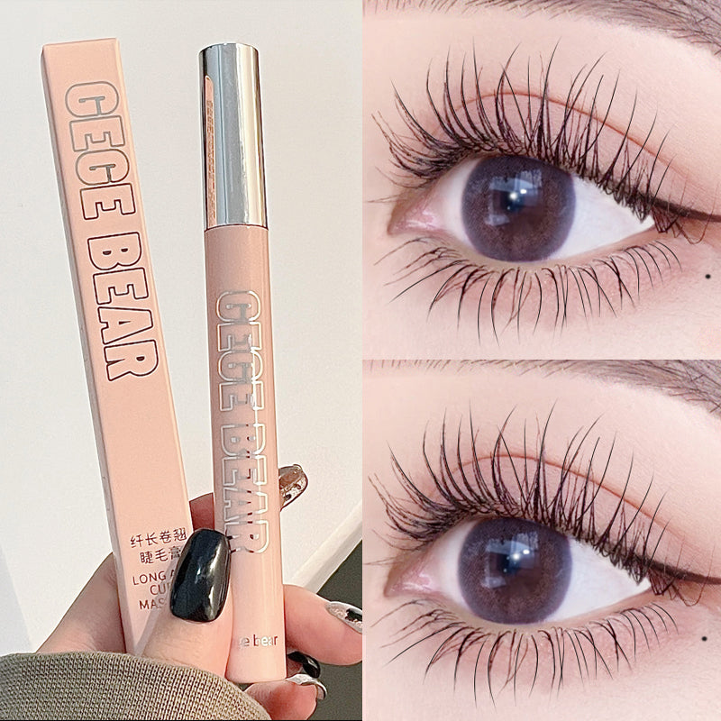 GECE BEAR eyelash extension product with close-up shots of eyes wearing the product.