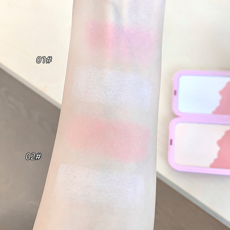 Color swatches on a arm with a phone displaying the same colors.
