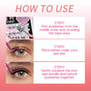 Instructions on how to use false eyelashes with text and images.