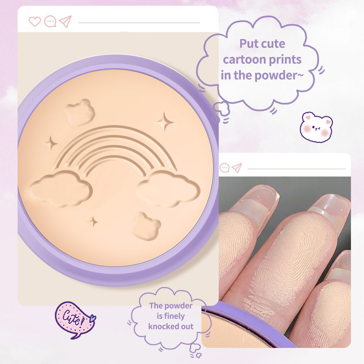 Gege Bear Milk Cute Pressed Powder