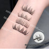 Set of false eyelashes displayed on a person's arm with text describing features.