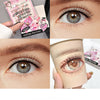 Collage of false eyelashes packaging and application on eyes with text 'USAGE METHOD'.