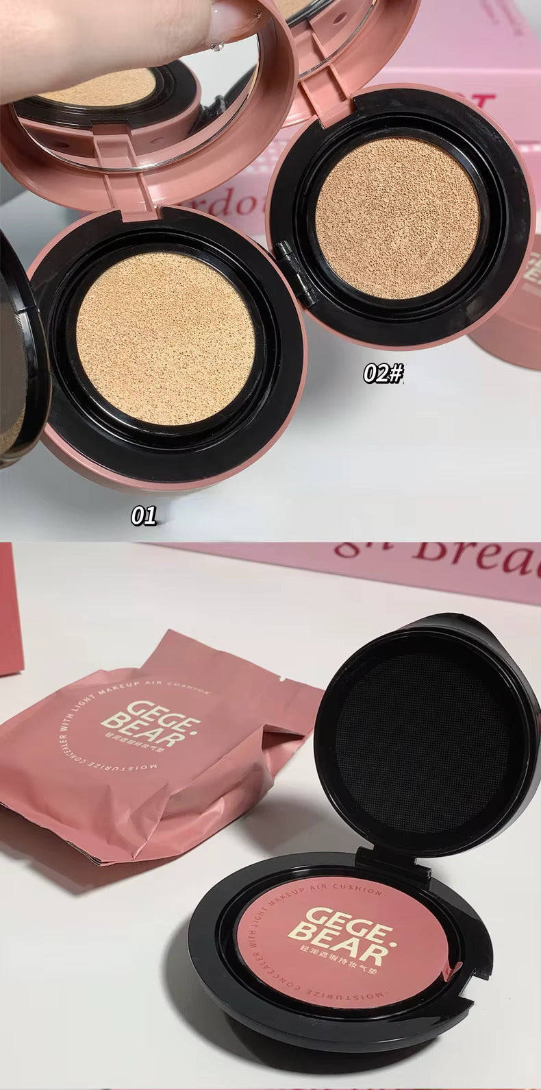 Gege Bear Moisturising Air Cushion Foundation with Refill