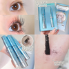  mascara with close-up of eye, packaging, and application on skin