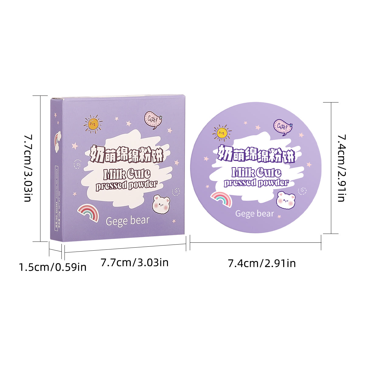 Gege Bear Milk Cute Pressed Powder