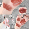 Lipstick swatches on a hand with close-up of lips wearing the shade 04# Hazelnut.