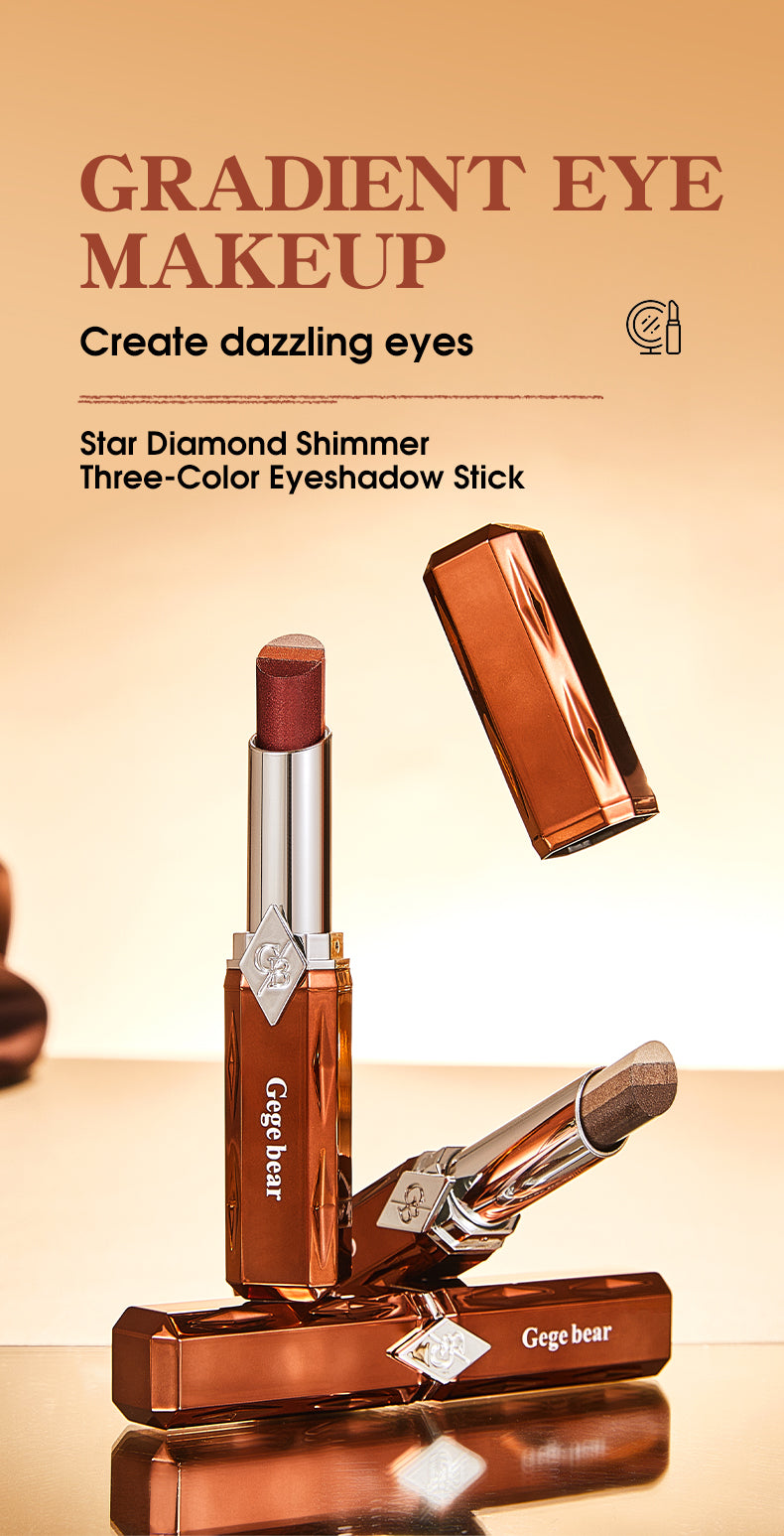Gege Bear Star Diamond Fine Flash Three-Color Eyeshadow Stick
