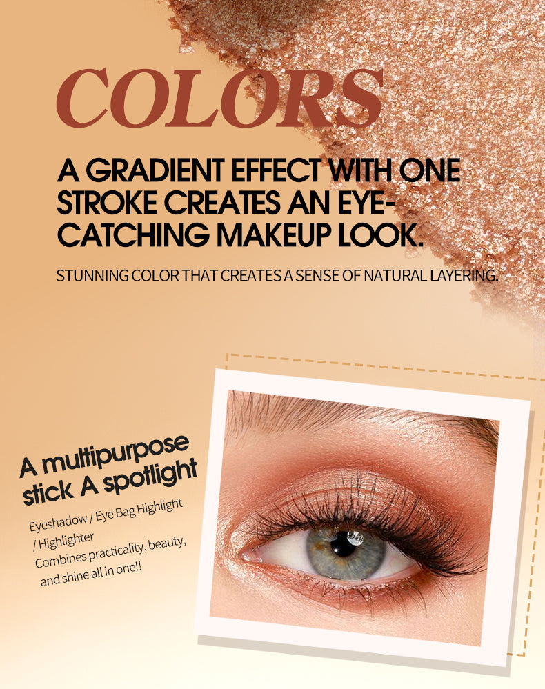 Gege Bear Star Diamond Fine Flash Three-Color Eyeshadow Stick